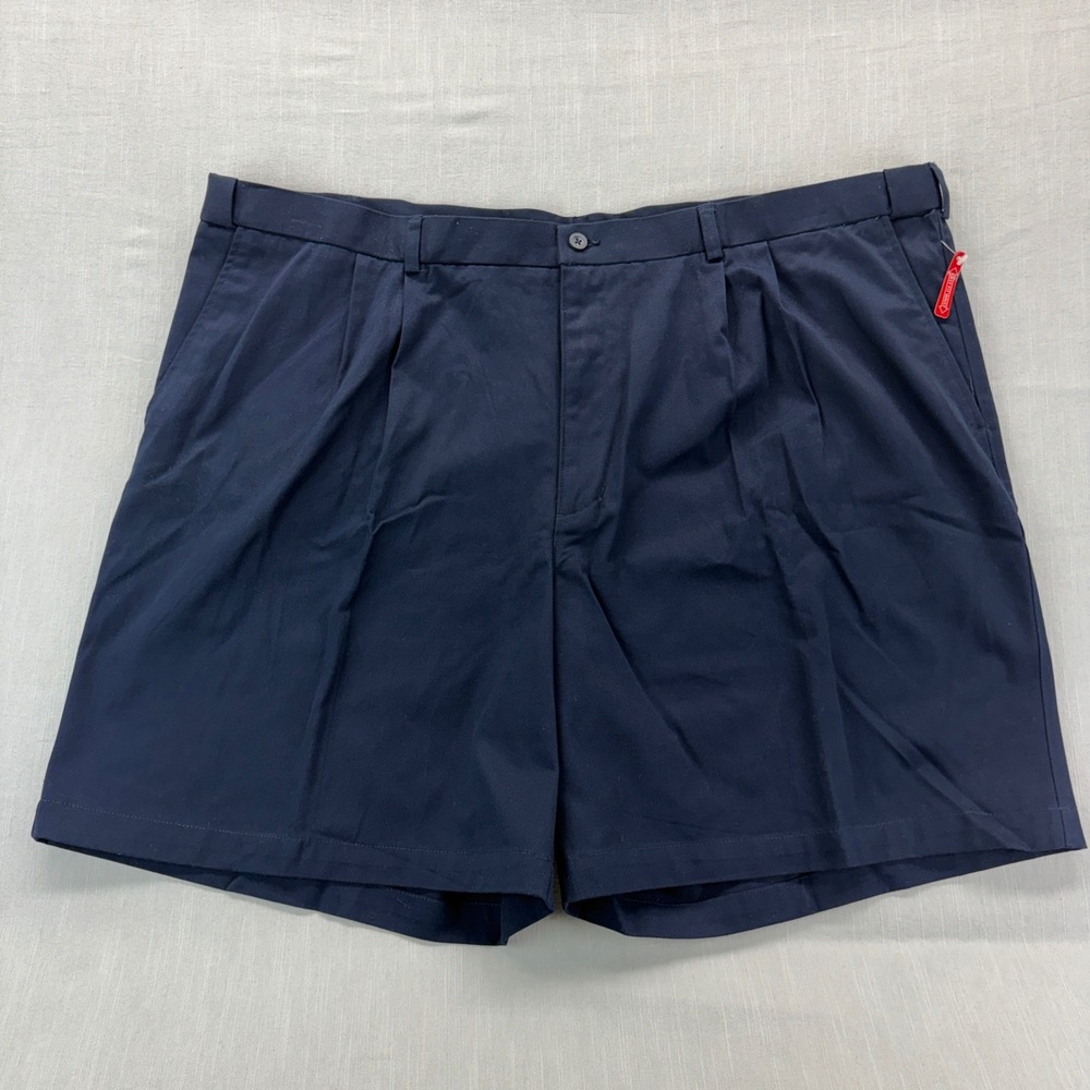 Puritan Shorts Mens 48 Pleated Front Dark Navy Easy Fit Wrinkle Resistant